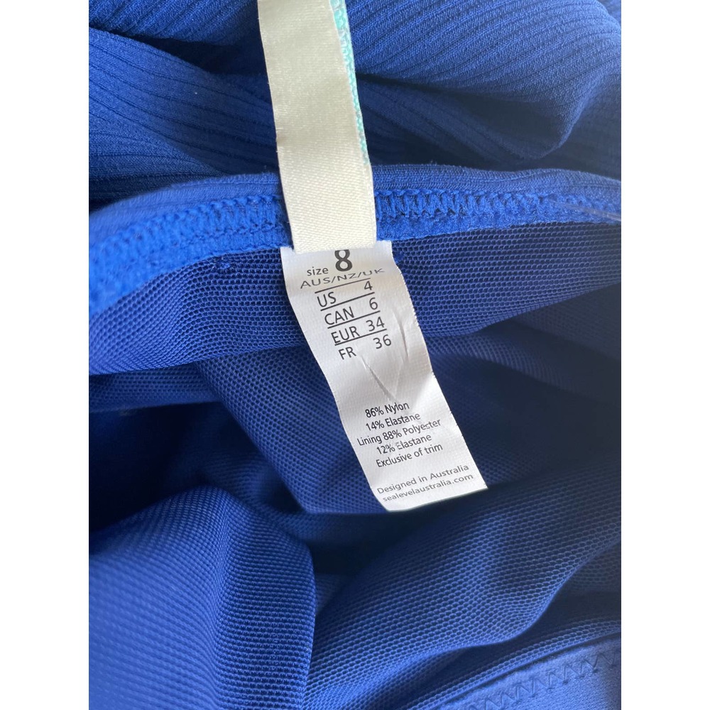 Sea Level Riviera Rib Cross Front One Piece Blue - Picture 7 of 9